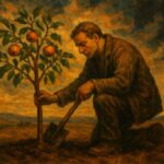 りんごの木を植える