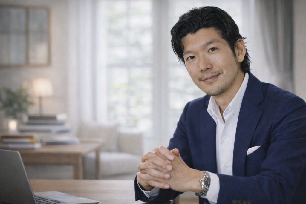 ビジネスと人間理解を統合するパーソナルコーチ、刈谷洋介の近影（PCC・MBA・ストレングスコーチ保持）